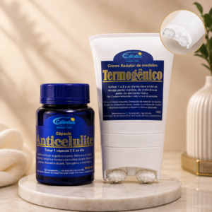 Creme Termogênico 100 g + Cápsula Anticelulite 60 cápsulas